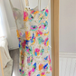 White Multi-Colors Sequins Backless Straps Sheath Homecoming Dress  Y2798