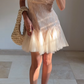 Cute Halter Lace Tulle Homecoming Short Prom Dress Y8502
