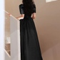 Black evening dress, new style satin prom dress,princess birthday dress,custom made Y4953