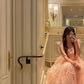 Elegant Pink A-line Tulle Midi-length Prom Dress,18th Birthday Party Dress  Y5007