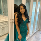 Glamorous Dark Green Mermaid Corset Prom Dress,Winter Dance Dress Y4325