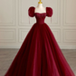 Burgundy evening dress long elegant evening gown for women Y6601