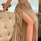 Shiny Sweetheart A-line Prom Dress With Split,Charming Evening Gown Y6646