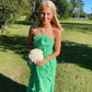 Chic Green Long Prom Dress,Wedding Guest Dress,Y2513
