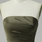 Green Strapless Satin Prom Dress With Slit  Y4204