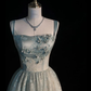 Charming Sage Green Long Tulle Lace Prom Dress A Line Party Evening Dress Y7544