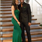 Green Sexy Fitted Mermaid Style Long Prom Dresses Y4215