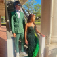 Sexy Green Sequins Mermaid Prom Dress,Green Party Gown Y6500