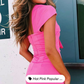 Hot Pink One Shoulder Homecoming Dress, Bridesmaid Dresses Y2678