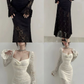 Sexy Lace Mermaid Long Prom Dress Evening Dress Y7741