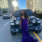 Dark Purple Sequins Prom Dress For Black Girls  Y4221