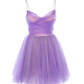 A-line Spaghetti Straps Tulle Homecoming Dress,Cute Birthday Party Dress,Y2512