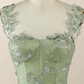 Sage Green Butterfly A-line Long Formal Dress Evening Dress  Y2801
