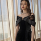 Chic Black A-line Homecoming Dress,21th Birthday Outfit Dress Y2875