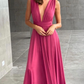 Sexy A-Line Deep V Neck Evening Dress,Bridesmaid Dress Y5001