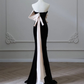 Elegant Satin Mermaid Train Formal Party Dress Prom Evening Dress Y6414