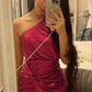 Chic One Shoulder Homecoming Dress,Party Dress Y2178