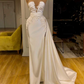 Glamorous Ivory Mermaid Long Prom Dress With Appliques Y493