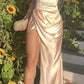 Mermaid Sweetheart Evening Dresses Long Satin Formal Dress Side Slit Party Gowns Y304