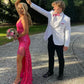 Spaghetti Straps Long Prom Dress With Lace-up Back Sequins Evening Dress Y35