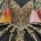 Beading Quinceanera Dresses Gold Sequin Applique Princess Ball Gown With Cape Y1516