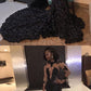 Mermaid Black Prom Dress Lace Long Sleeve African Prom Dress Y1255