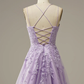 Elegant Lavender Prom Dresses,A line Evening Dress,Applique Party Gown Y1129