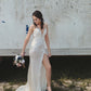 Elegant Sequins Long Prom Dress Formal Evening Dresses with Lace Appliques Y1768