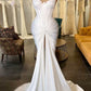 Sweetheart White Satin Wedding Dress,Chic Bridal Dress Y1778