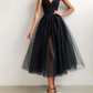 Tulle Long Prom Dress A Line Spaghetti Straps Formal Dress Y181