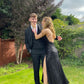Charming Black Sequin Cross Back Prom Dresses Custom Made Y1480