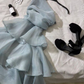 Blue Short Party Dress Homecoming Dress Y1258