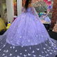 Women Ball Dress Sweetheart Off Shoulder Butterfly Applique Princess Dress Sweet 16 Quinceanera Dress Y1451