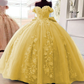 Beaded Princess Quinceanera Dresses with Big Bow Sweet 15 16 Ball Gown Y1485