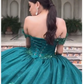 Off The Shoulder Glitter Quinceanera Dress Ball Gown Y608
