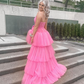 High Low Tulle and Lace Prom Dress Formal Evening Gowns Y59