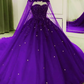 Sweetheart Tulle Lace Ball Gown With Cape, Princess Dress Y742