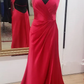 Gorgeous Mermaid Red Long Prom Dresses Y807