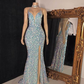 Sexy Sequins Sleeveless Mermaid Prom Dresses Y574