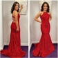 Backless Mermaid Burgundy Sequins Long Prom Dress, Mermaid Burgundy Formal Dress, Burgundy Evening Dress Y350