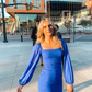Blue Tight Dress Sexy Homecoming Dress Y413