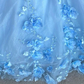 Blue flowers  tulle ball gown , chic prom dress S26907