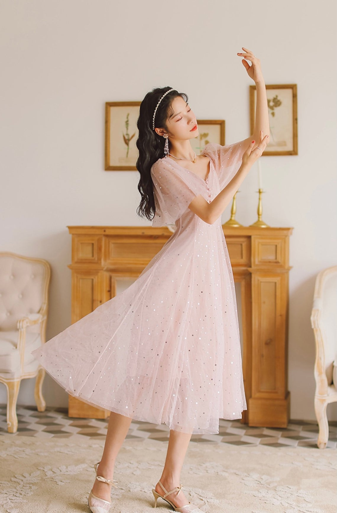 Fairy Dress-Princess Core Dress-Women Party Dress-Wedding Guest Dress-Graduation Dress-Spring Dresses-Fairy Prom Dress Y1333