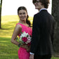 Glitter Hot Pink Mermaid Long Prom Dress With Slit Hot Pink One Shoulder Formal Gown Y118