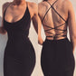 Sexy Mermaid Black Prom Dresses,Cross-Back   Prom Gown Black Bodycon Dress Y666