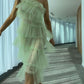 Elegant A-line Layered Tulle Party Dress New Arrival Short Prom Dress Y459