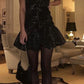 Black Strapless Short Homecoming Dress Tight Party Dress Y463