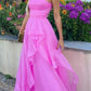 Sexy Pink Prom Formal Evening Dress Long Floor Length Dress Y1238