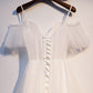 White tulle short homecoming dress s97