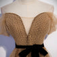 Cute tulle long prom dress A line evening dress s62